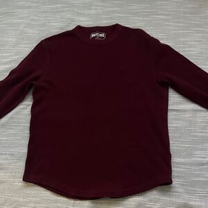 American Eagle Outfitters Burgundy Long Sleeve Tee